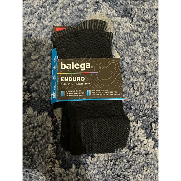 Brand New Balega Enduro Crew Socks - Black Medium Adult Arch Support - Picture 1 of 5